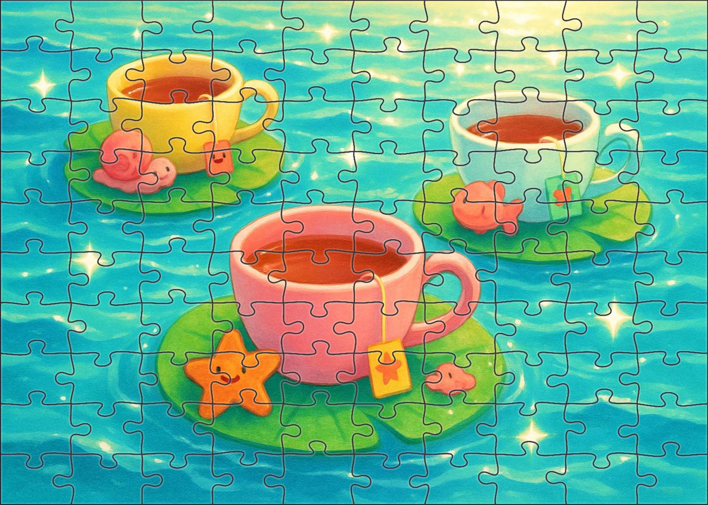 Bubbling Tea Time Ocean Puzzle Challenge