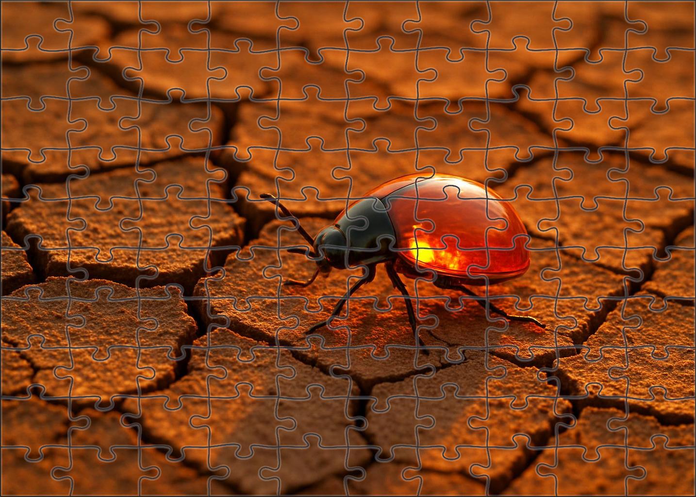 Amber Mantled Strider Swift Desert Insect With Iridescent Carapace Mini Puzzle