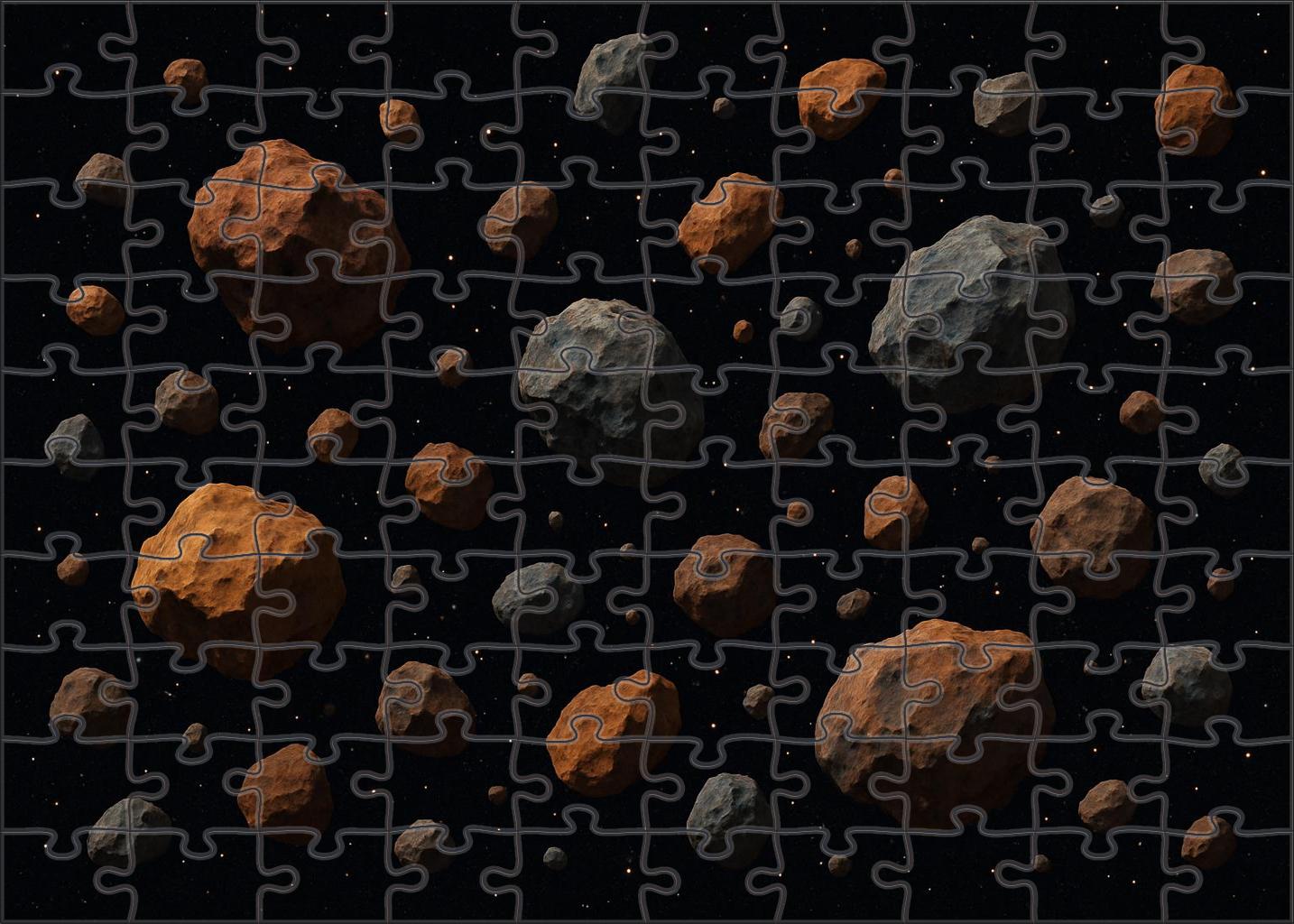 Silent Asteroid Field Drift 100 Piece Puzzle