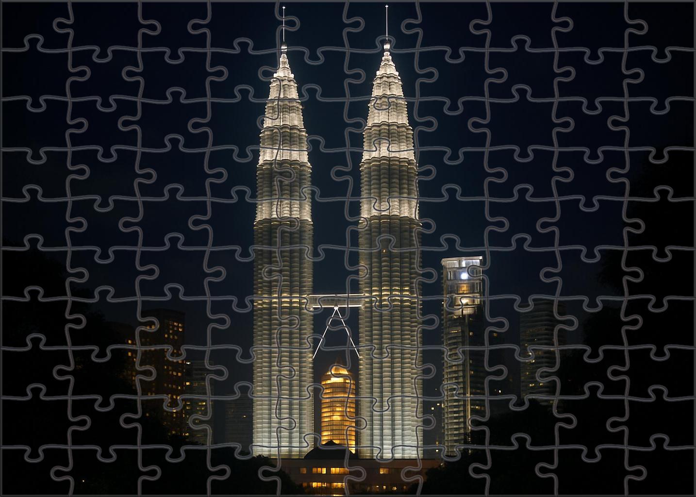 Petronas Twin Towers Skyline Postmodern Twin Spires Anchoring Kuala Lumpur's Urban Core Puzzle For Adults