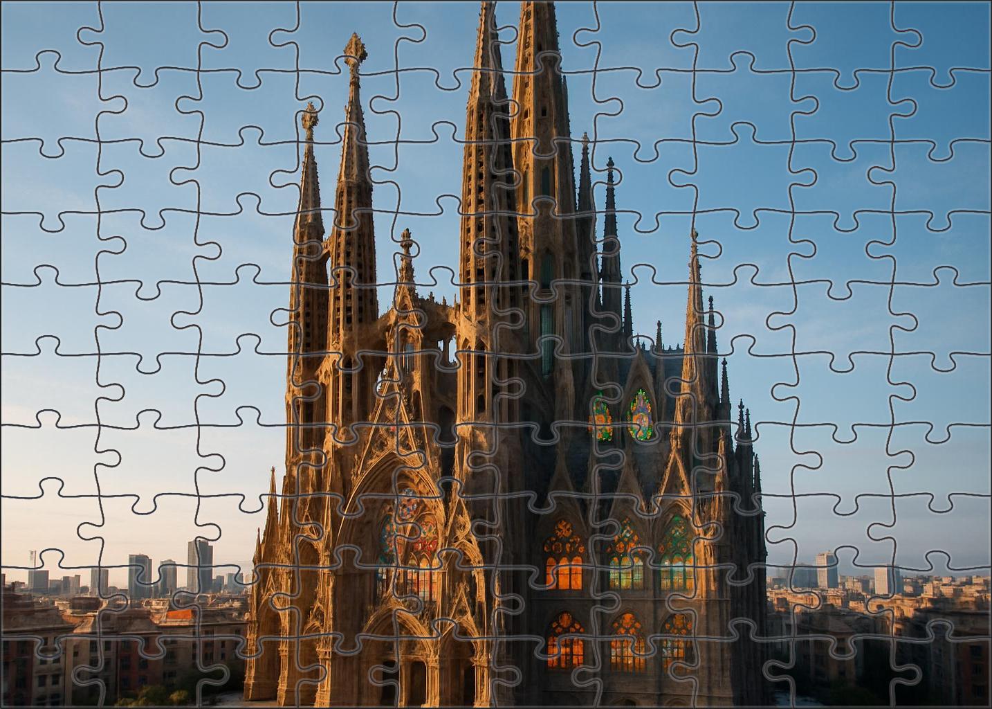 Sagrada Familia Situated In Barcelona Spain Identified By 6847 Globally As A Masterpiece Of Modernist Architecture Easy Puzzles