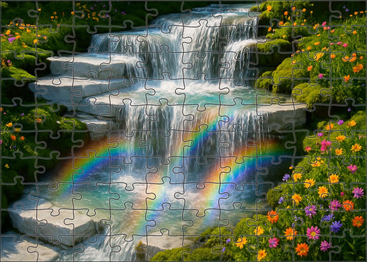 Crystal Prism Cascade Large Format Puzzle