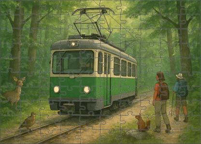 Battery-electric Off-road Tram Challenging Puzzles