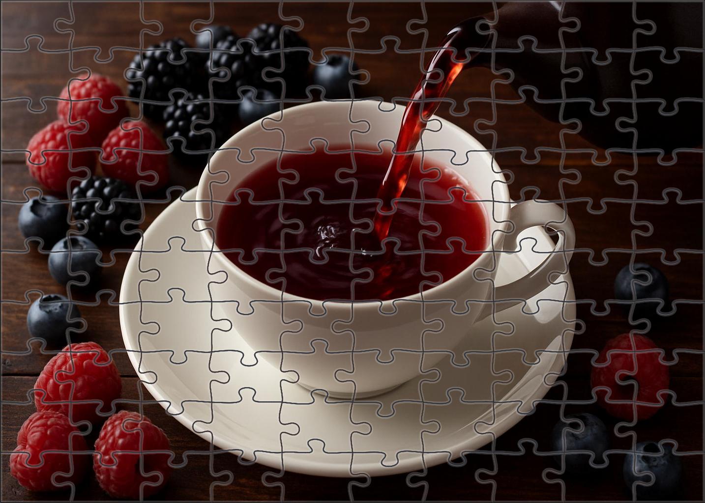Crimson Berry Black Tea Premium Puzzle Pieces