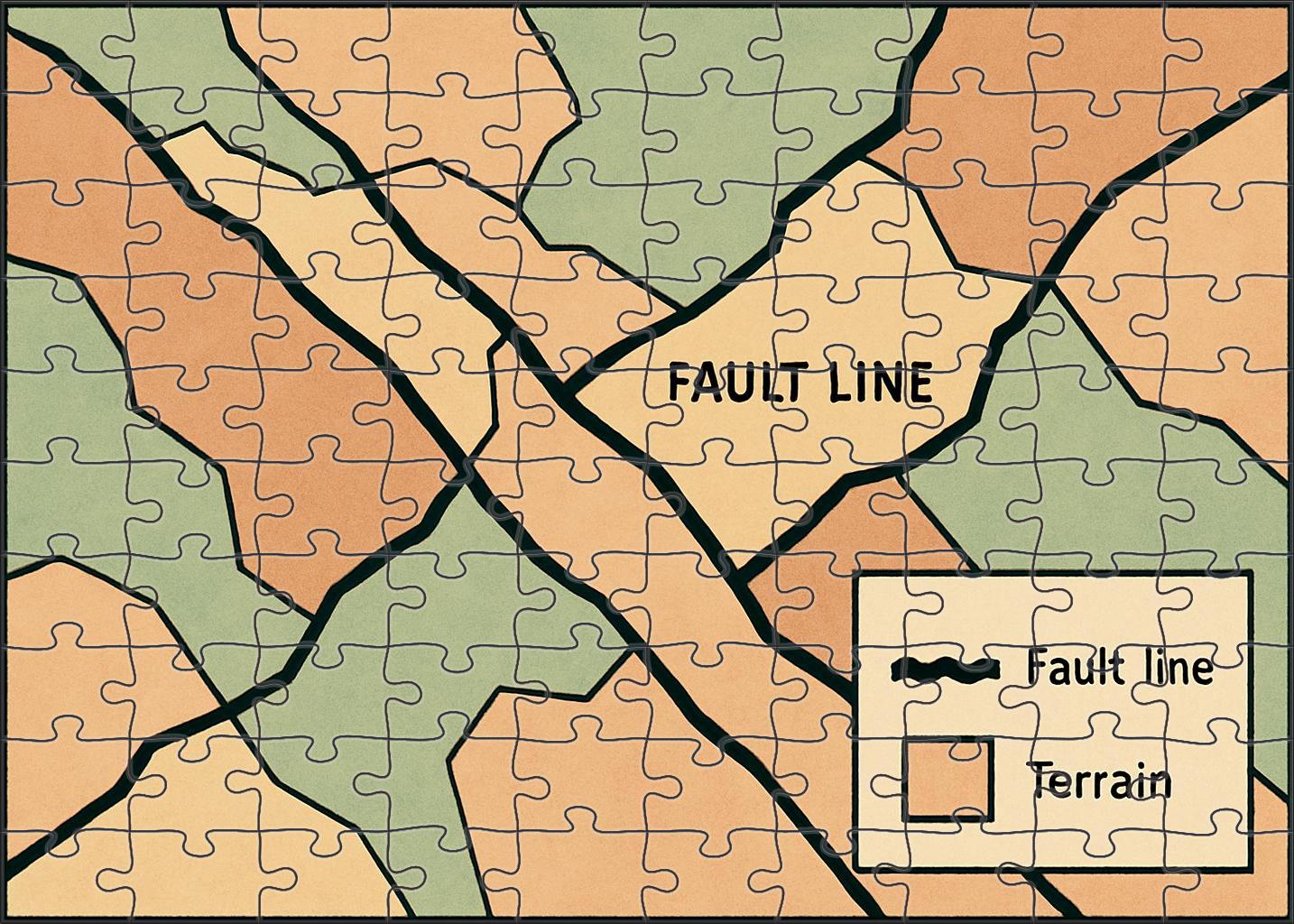 Geological Fault Line Diagram 500 Piece Puzzle