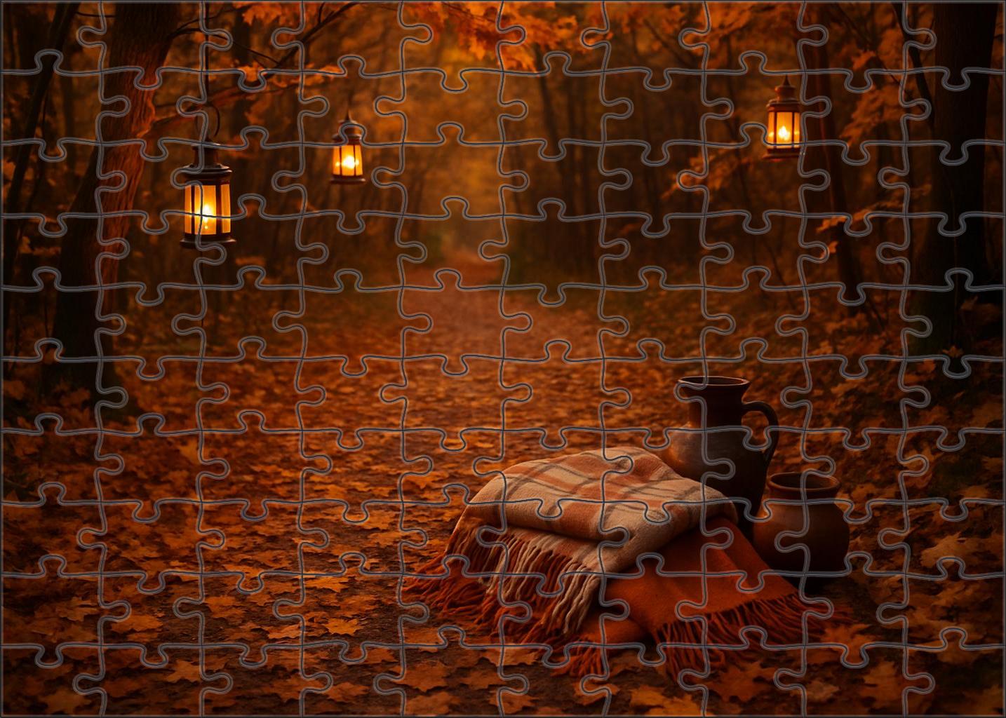 Enchanted Autumn Pathway Puzzle Fun