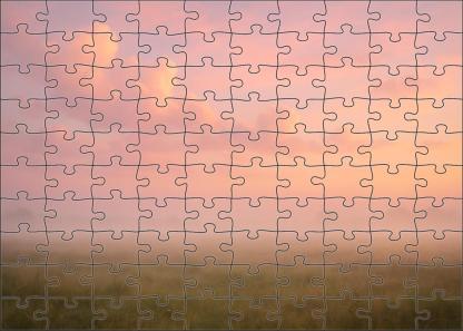 Blush Pink Evening Mist Premium Puzzle Pieces