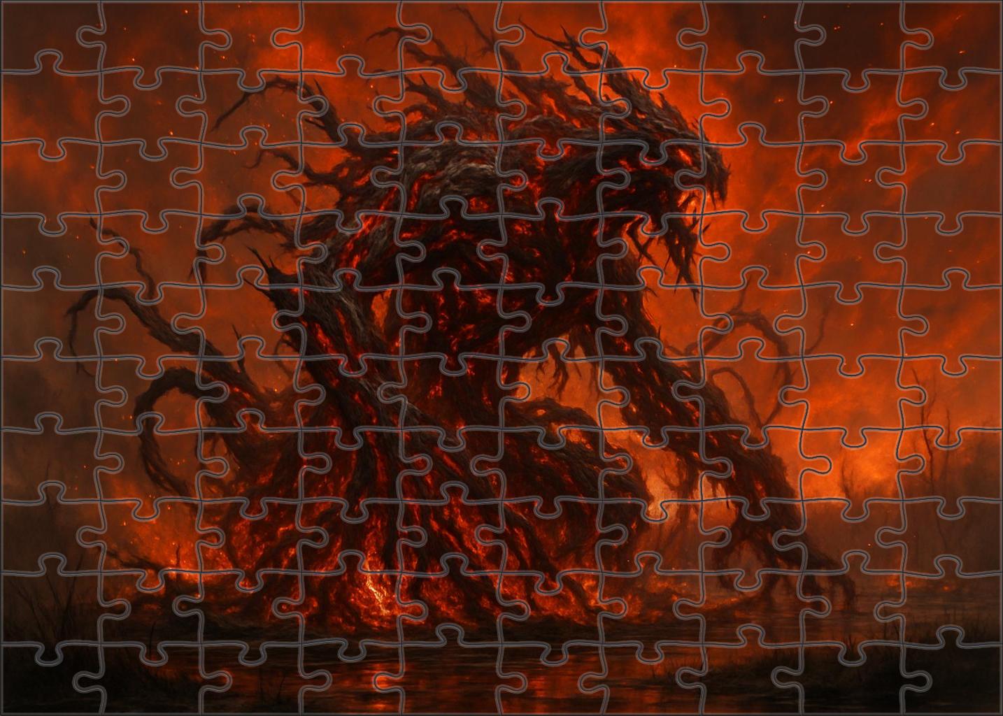 Emberroot Tanglebeast Infernal Guardian Of The Blazing Marsh Puzzle For Adults