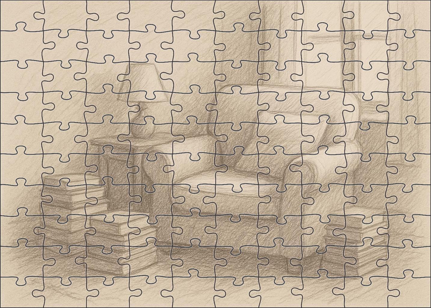 Cozy Interior Sketch Warm Pencil Rendering Of A Reading Nook Challenging Puzzles