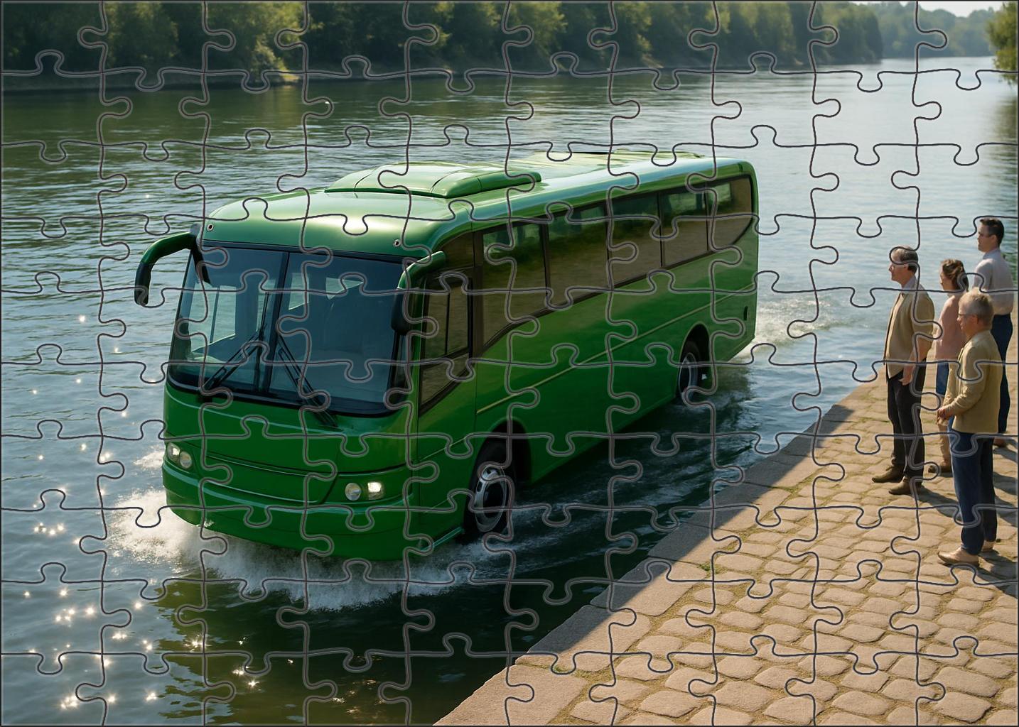 Electric Amphibious Tourist Coach 500 Piece Puzzle