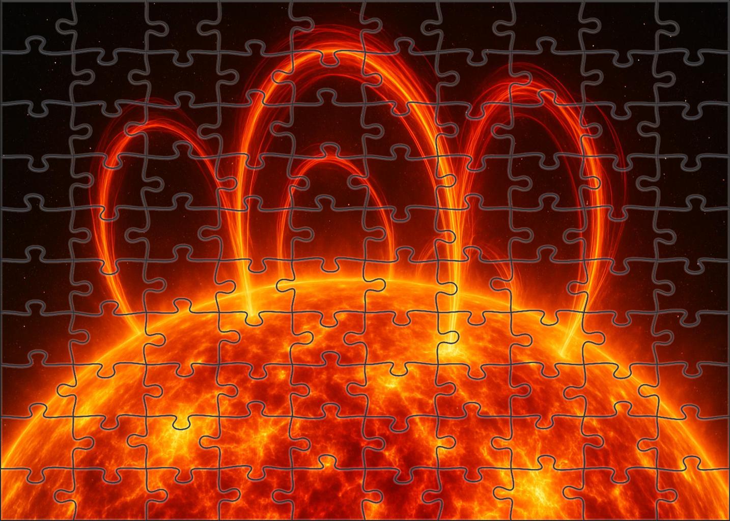Solar Plasma Loop Easy Puzzles