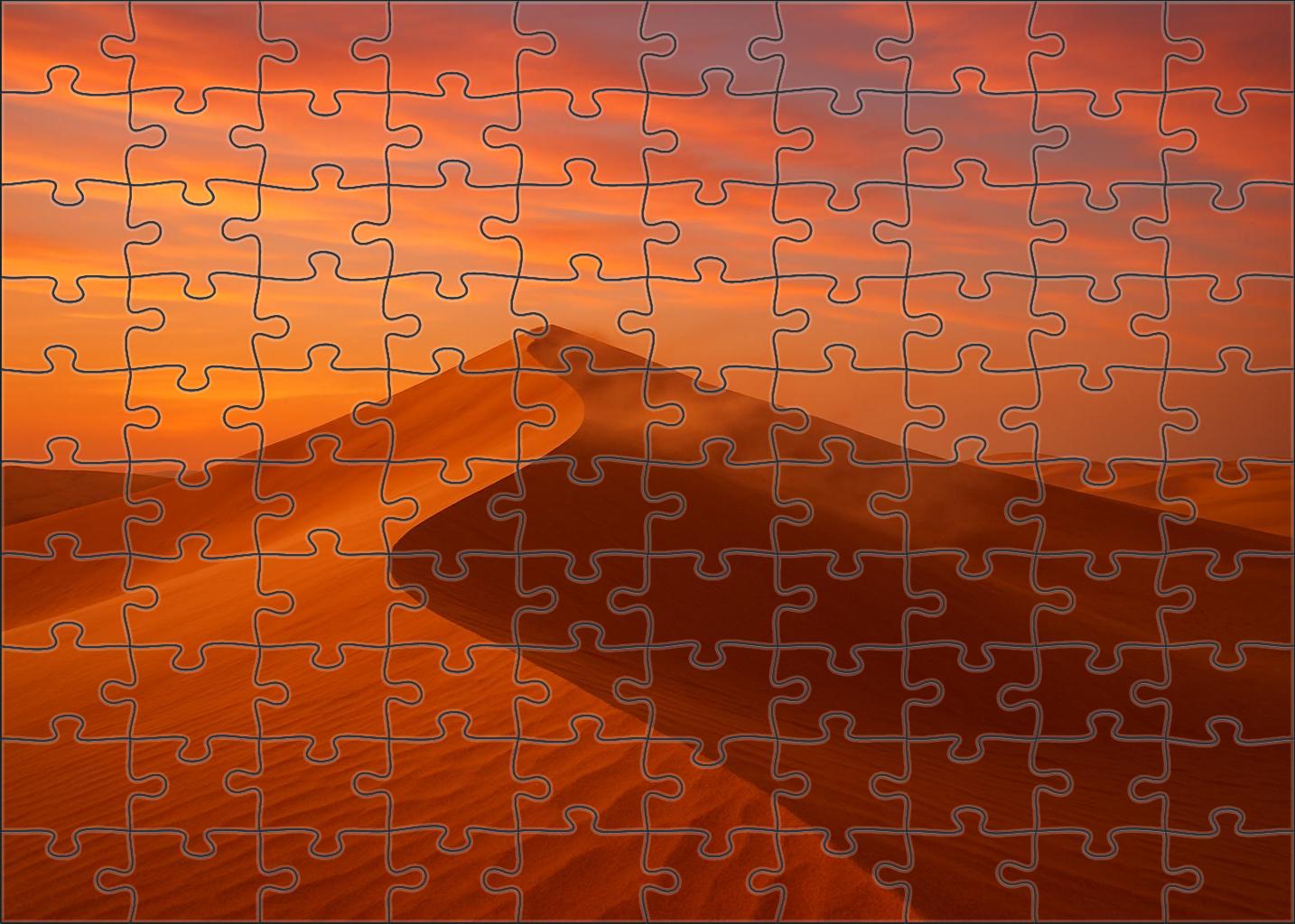 Sunset Dune Vista Waves Of Warm Sand And Sky Puzzle For Adults