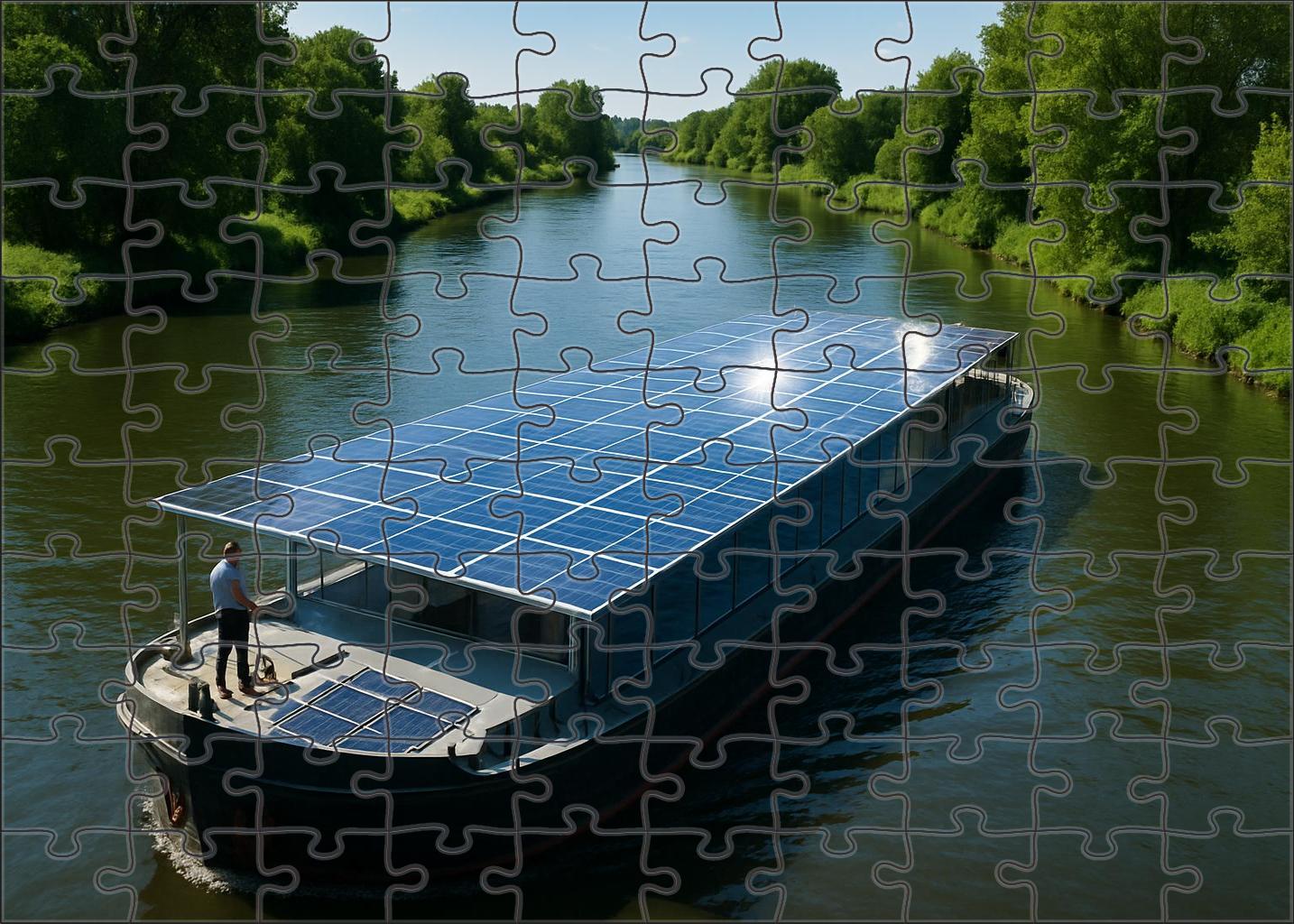 Solar-assisted River Barge 20 Piece Puzzle