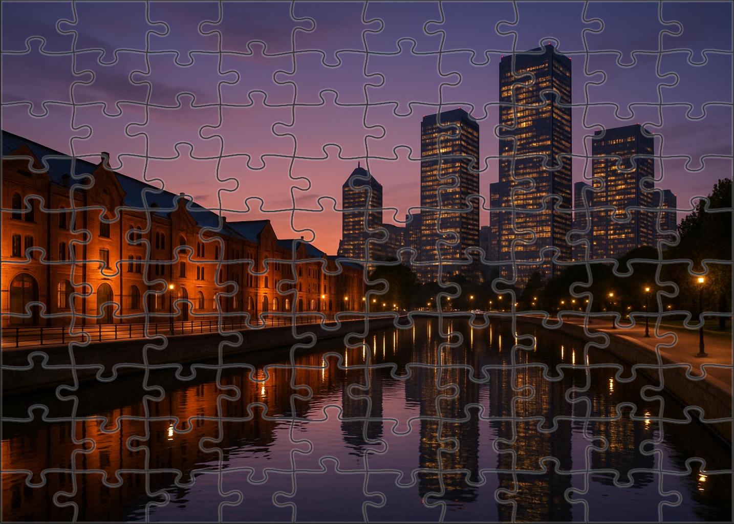 Buenos Aires Puerto Madero Skyline Waterfront Elegance 100 Piece Puzzle