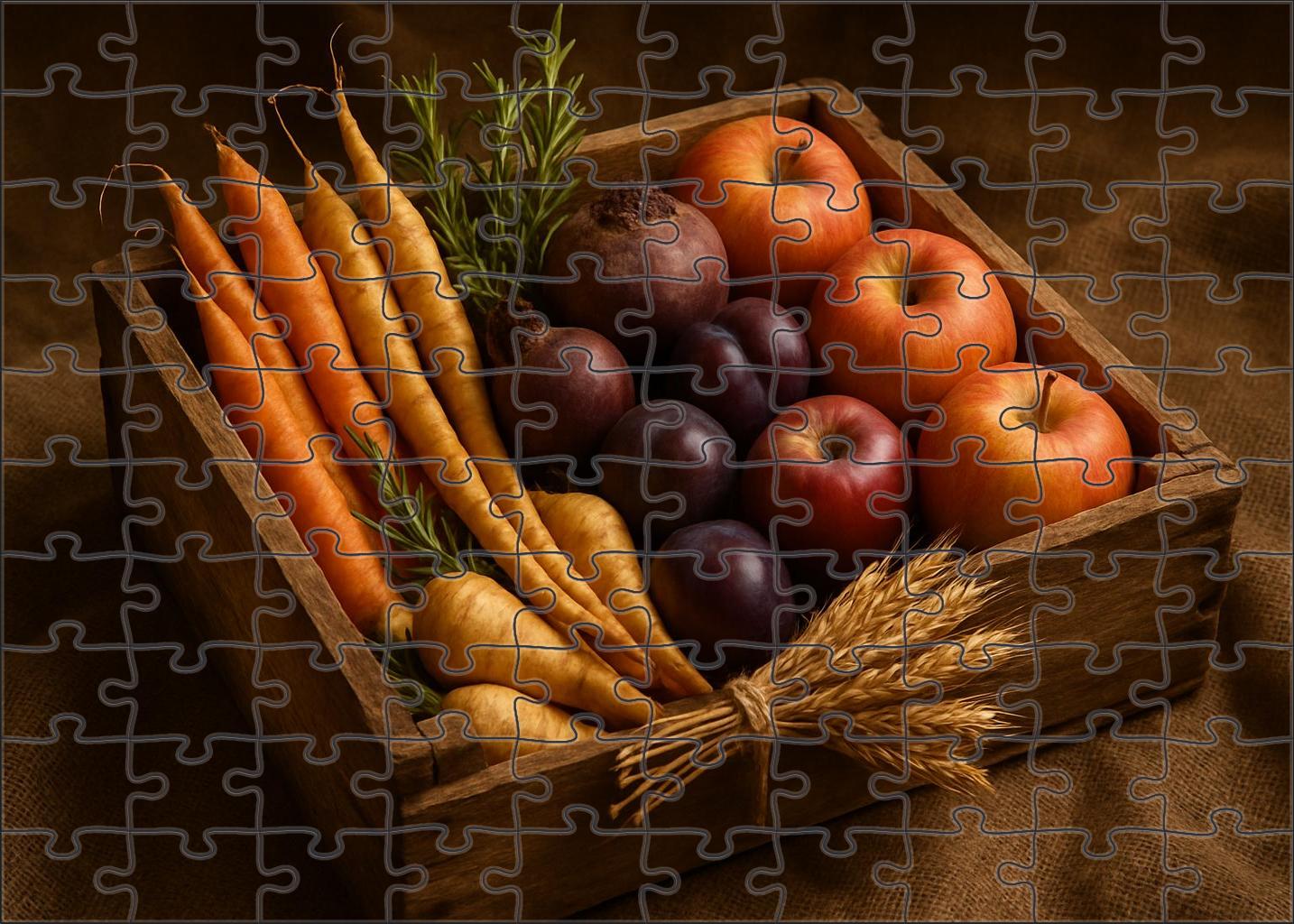 Harvest Festival Scene Display Of Root Vegetables And Autumn Fruits 500 Piece Puzzle