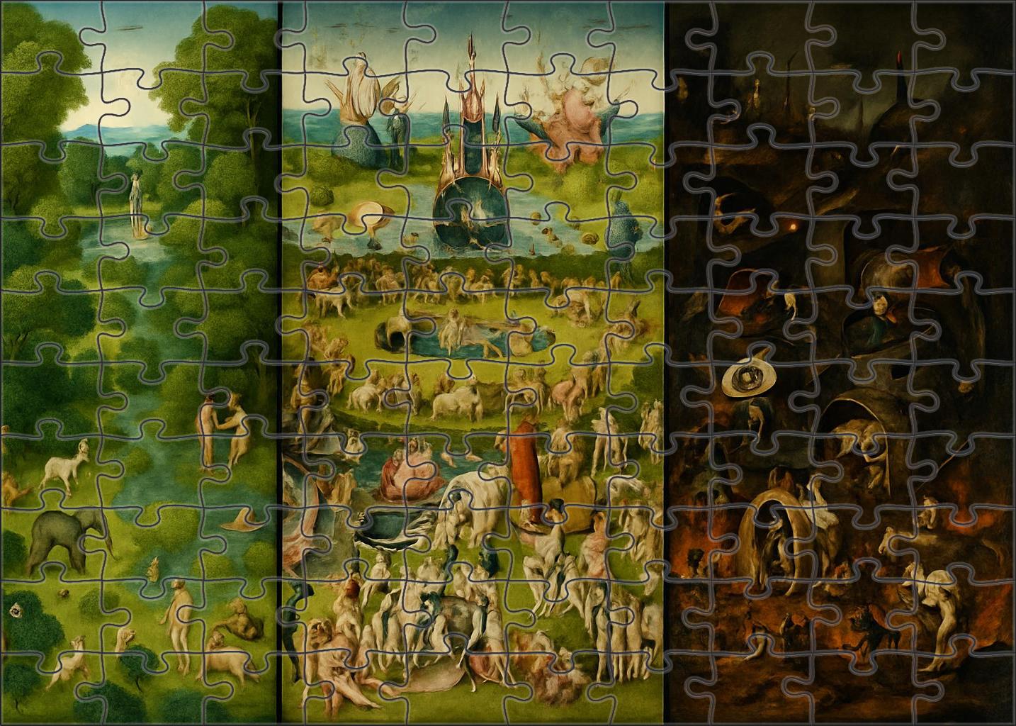 The Garden Of Earthly Delights Premium Puzzle Pieces