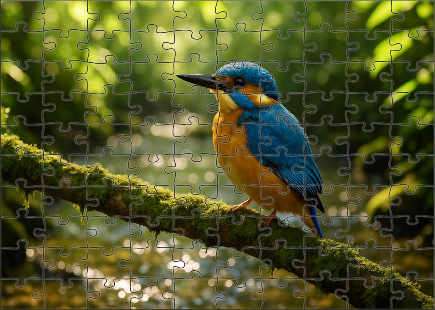 Azure Kingfisher Jewel Of The Rippling Waters Easy Puzzles
