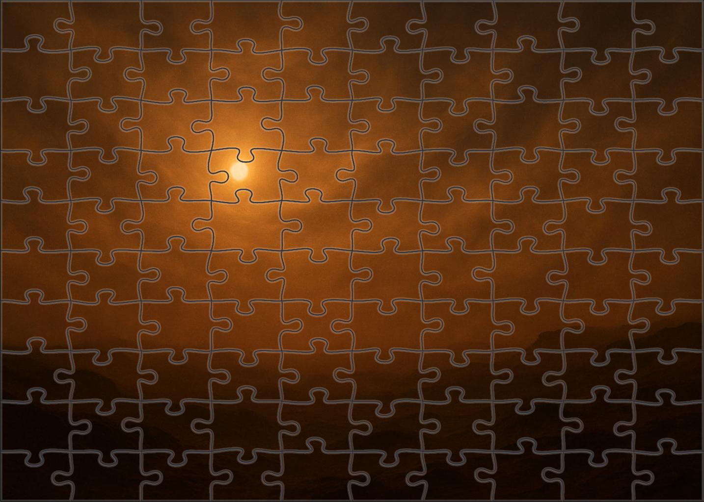 Twilight Dust Storm Horizon Puzzle Collection