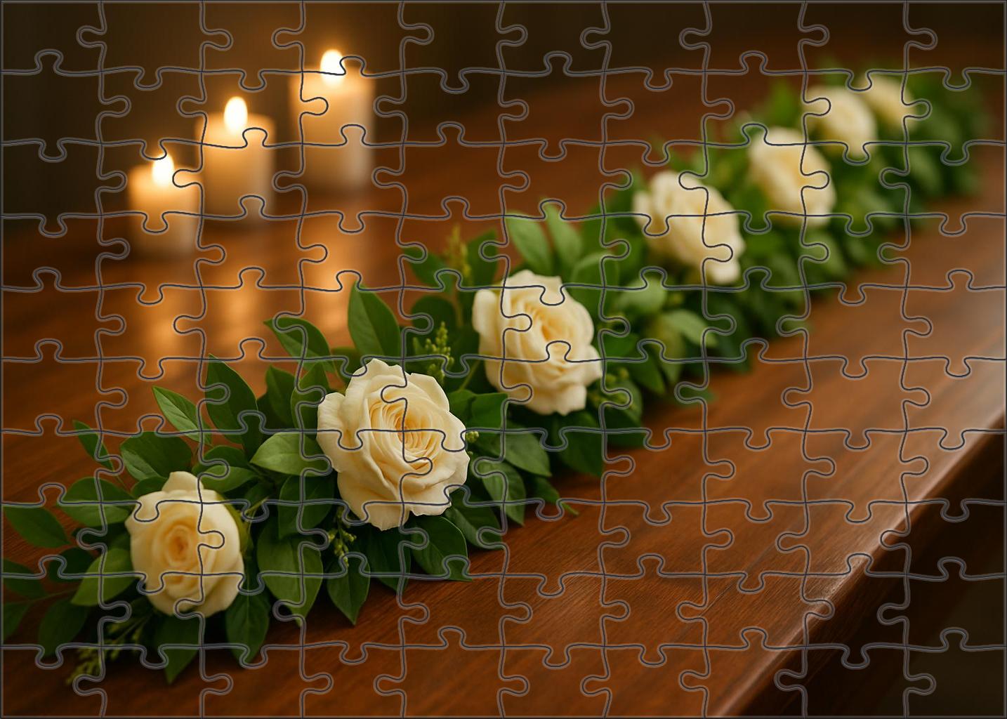 Ivory Elegance Table Garland Puzzle Collection