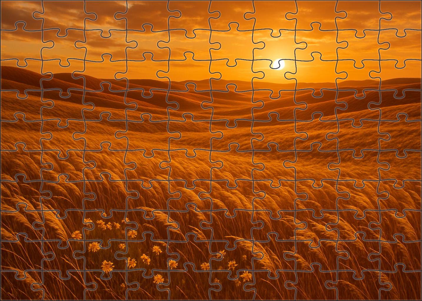 Amber Hills Plateau Custom Jigsaw Puzzle