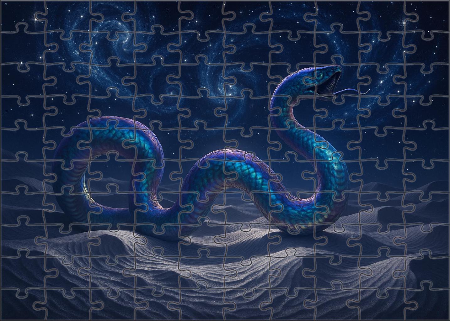 The Serpents Infinite Dance On Moonlit Sands 1000 Piece Puzzle
