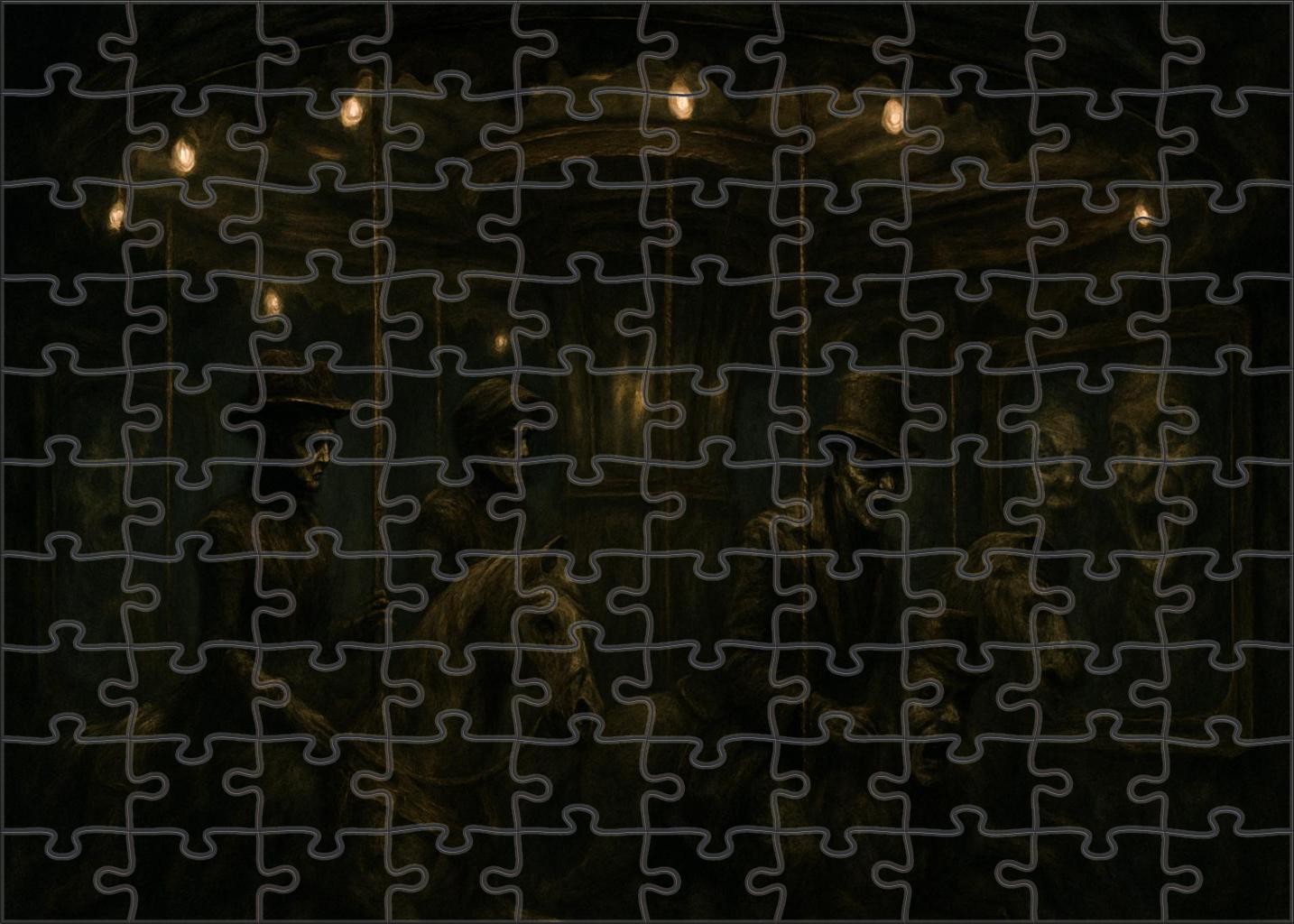 Retro Horror Carnival Twisted Sideshow Of Macabre Whimsy 20 Piece Puzzle