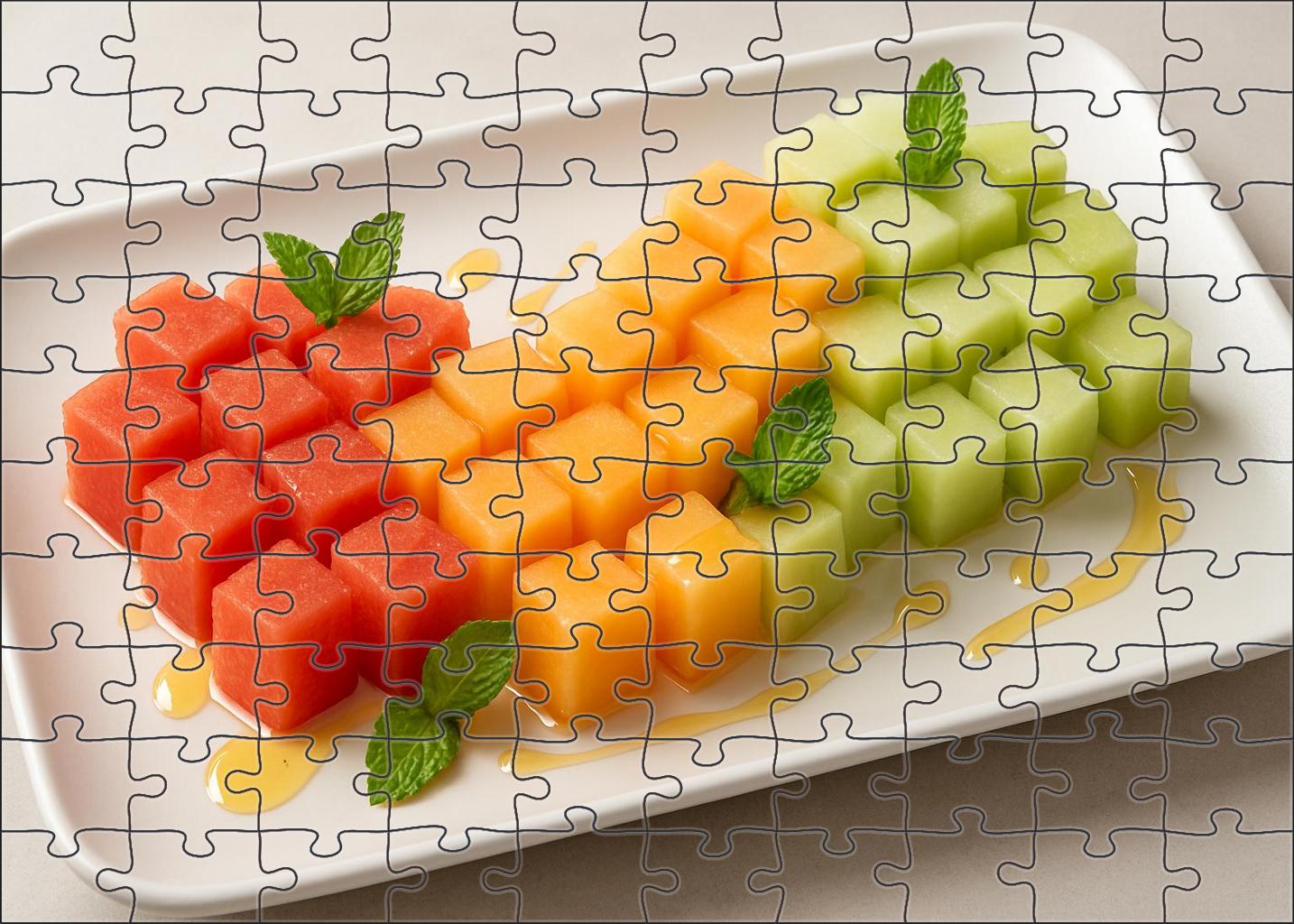 Melon Wave Platter Puzzle Collection