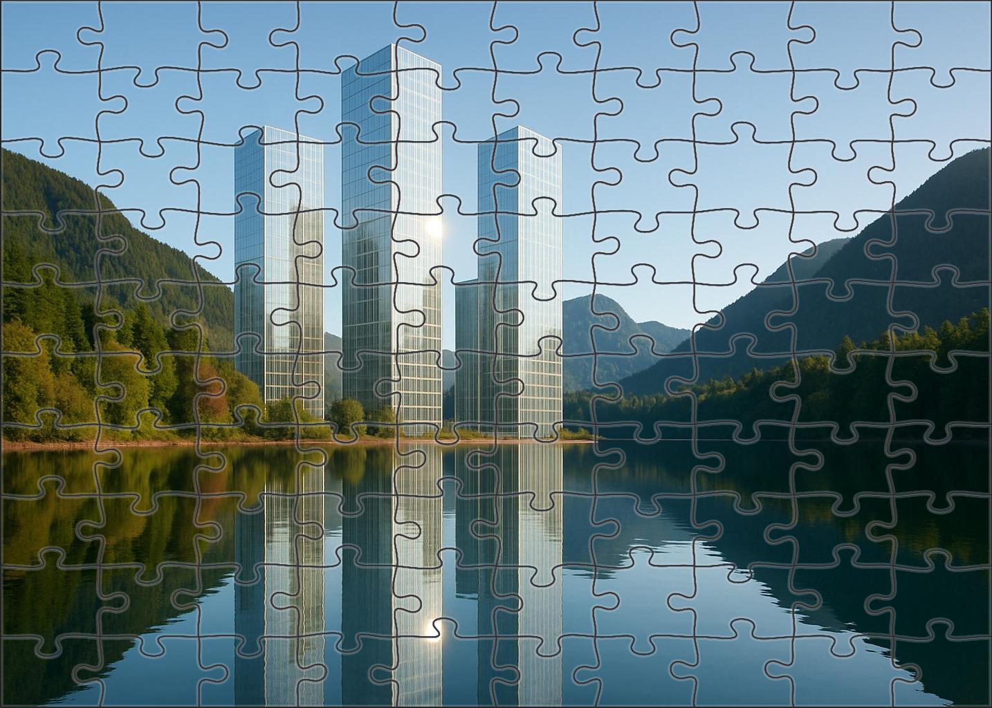 Vancouver Downtown Skyline Known For Its Blend Of Modern Glass Towers And Surrounding Natural Landscapes 200 Piece Puzzle