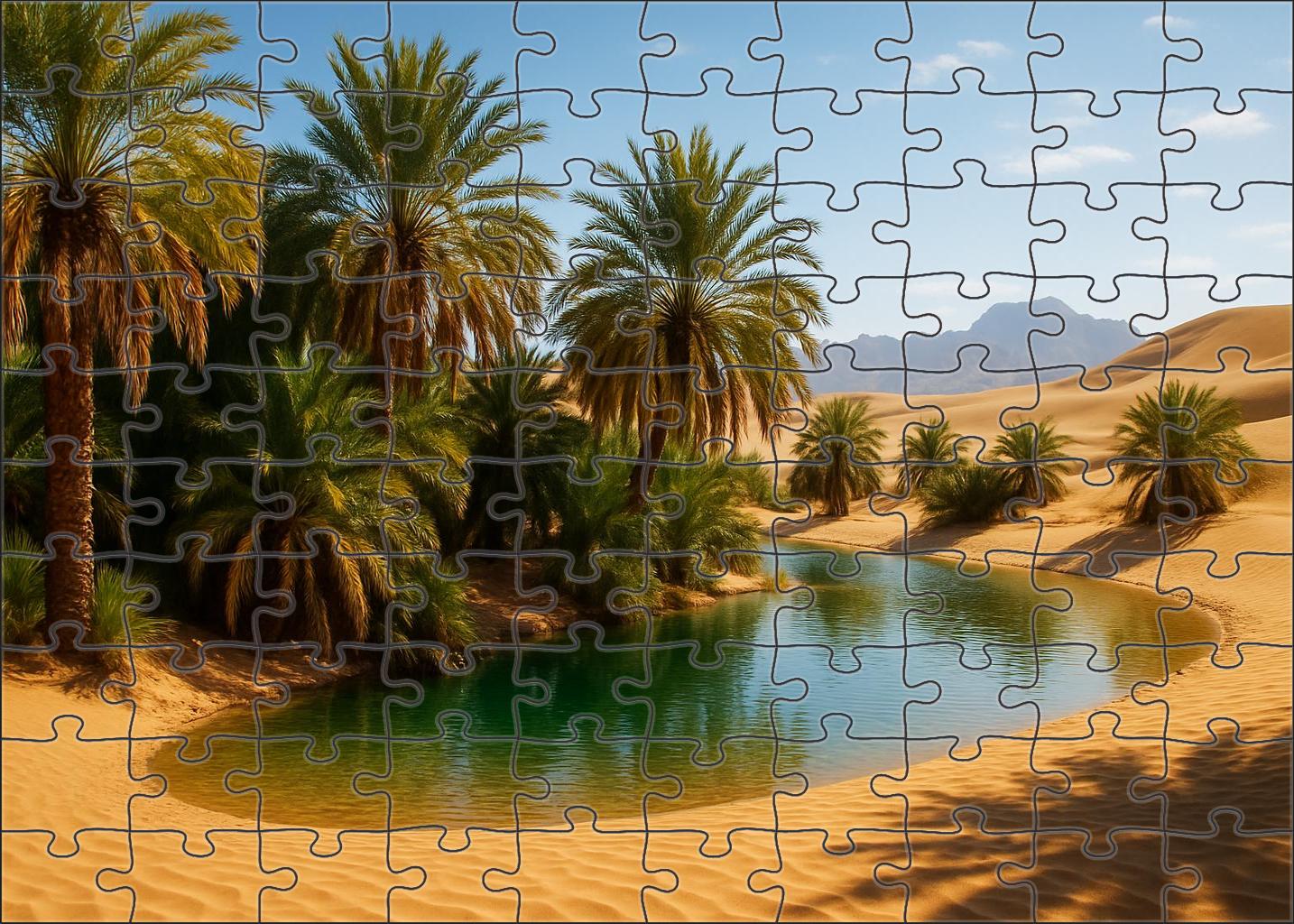 Cascading Desert Oasis Puzzle Collection