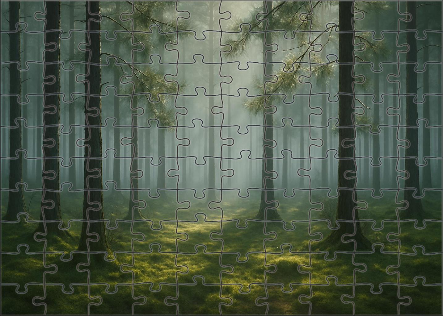 Whispering Pine Mists Premium Puzzle Pieces