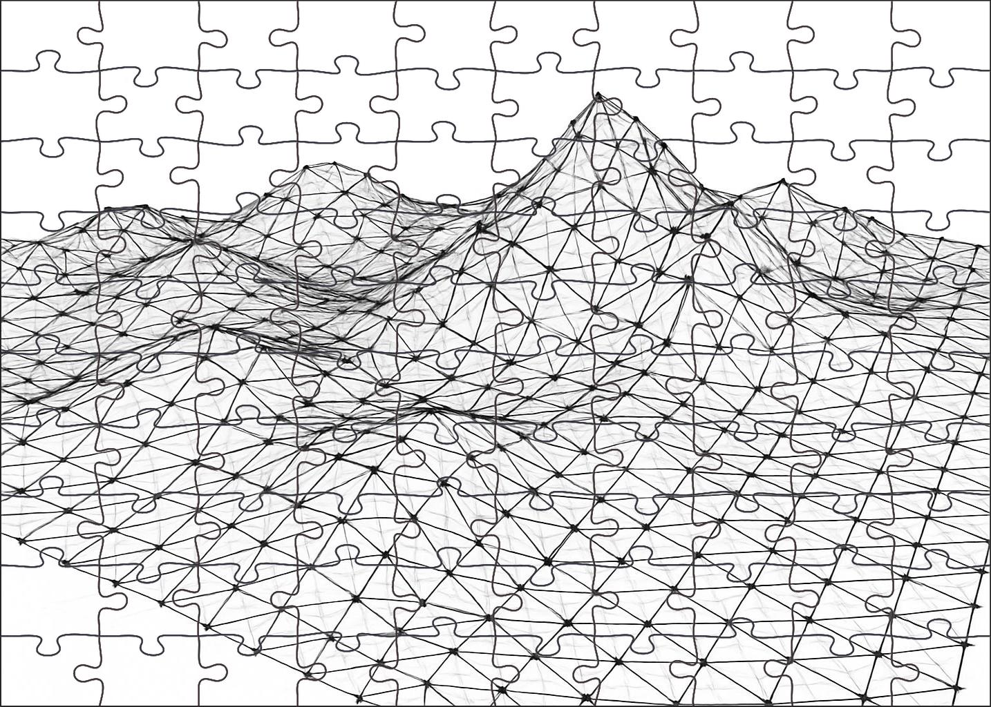 Minimalist Elevation Mesh Diagram Challenging Puzzles
