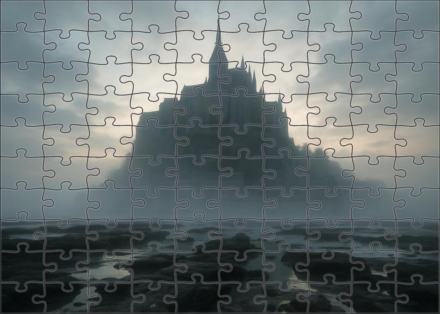 Mont Saint-michel Perched On A Tidal Island In Normandy France Recognized By 6740 Globally For Its Medieval Silhouette Unique Puzzle Design