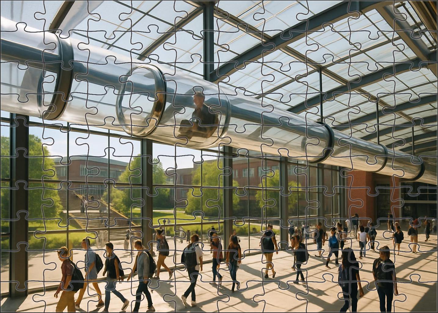 Pneumatic Personal Rapid Transit Pod Puzzle For Adults