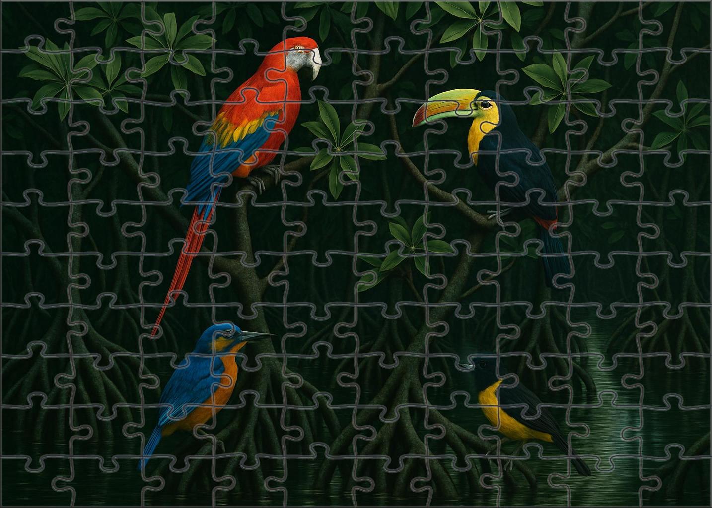 Emerald Mangrove Sanctuary Custom Jigsaw Puzzle