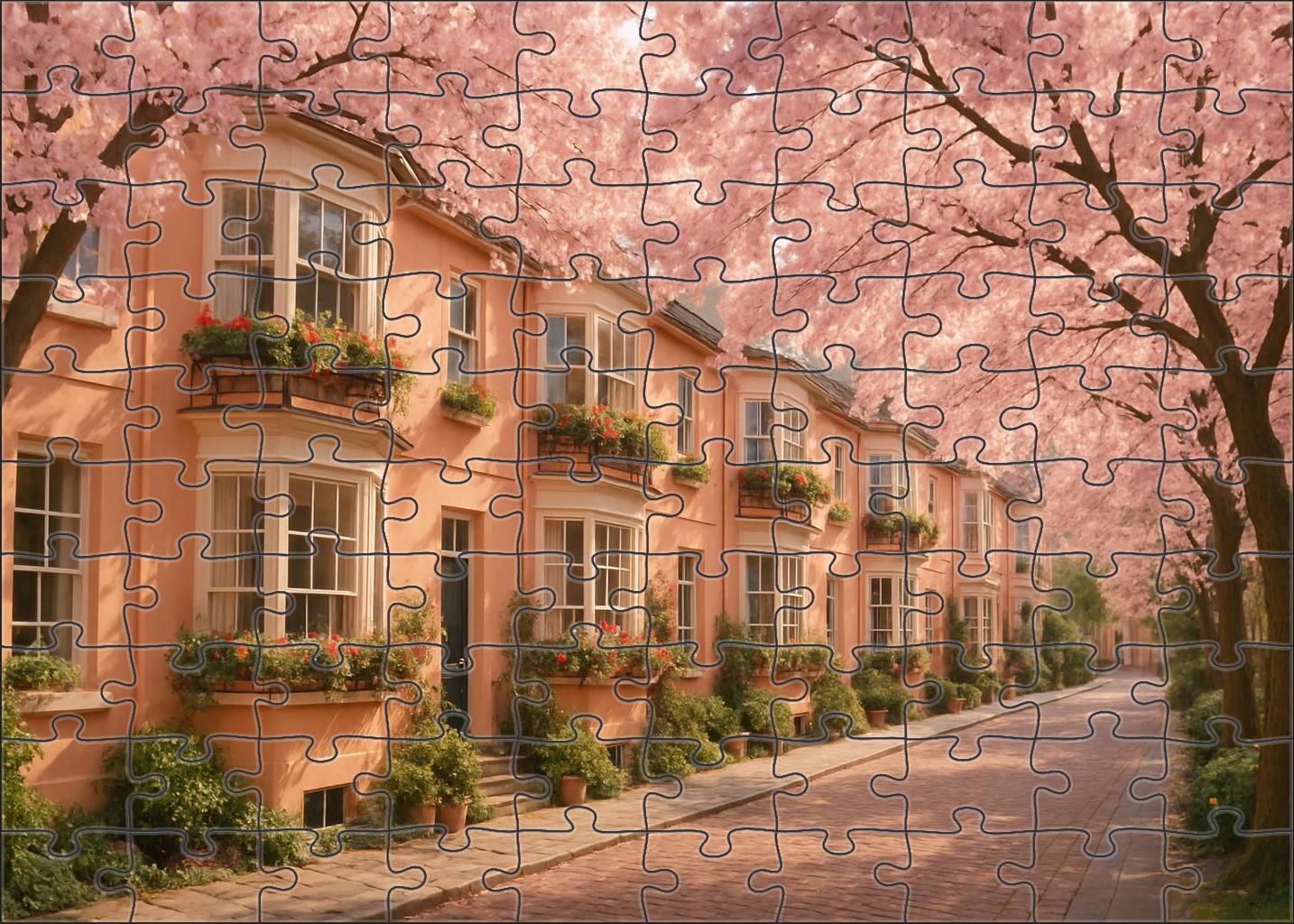 Peach Blossom Row 300 Piece Puzzle