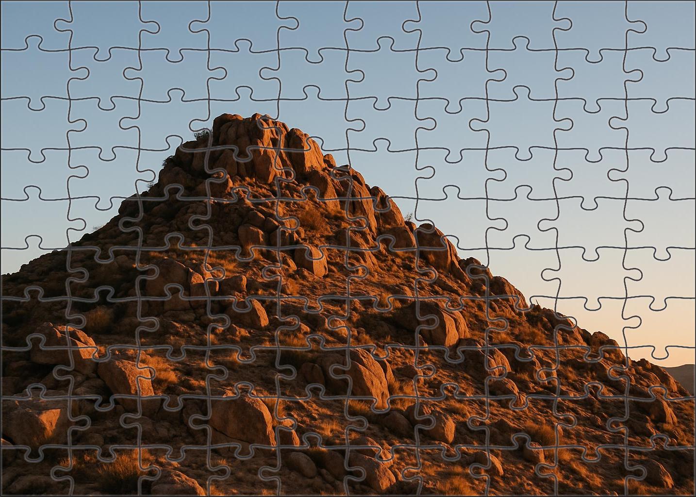 Craggy Hilltop Sunrise Easy Puzzles