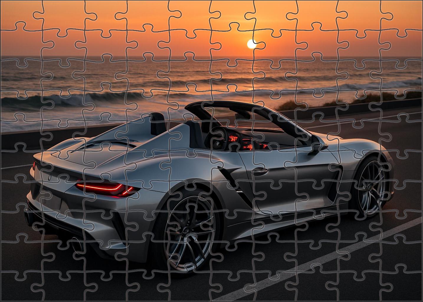Cobalt Thunderbolt Twin-turbocharged Muscle Roadster Custom Jigsaw Puzzle