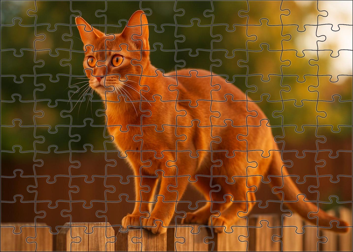 Amber Cascade Radiant Red Shorthair With Spirited Charm Family Puzzles