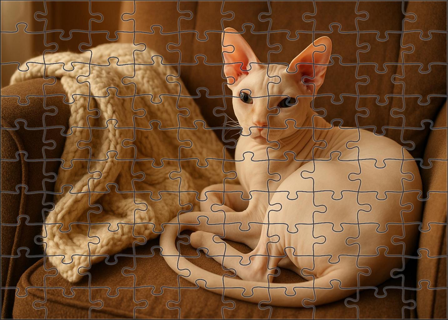 Ivory Silk Sleek Hairless Beauty With Loving Temperament 20 Piece Puzzle