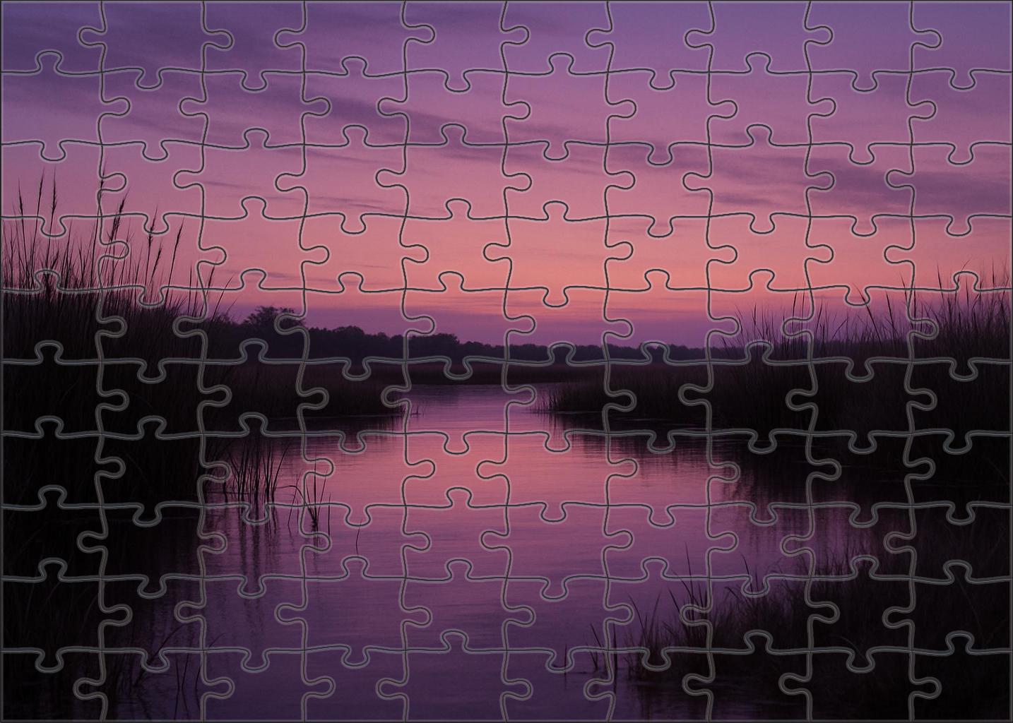 Quiet Marshland Twilight Easy Puzzles