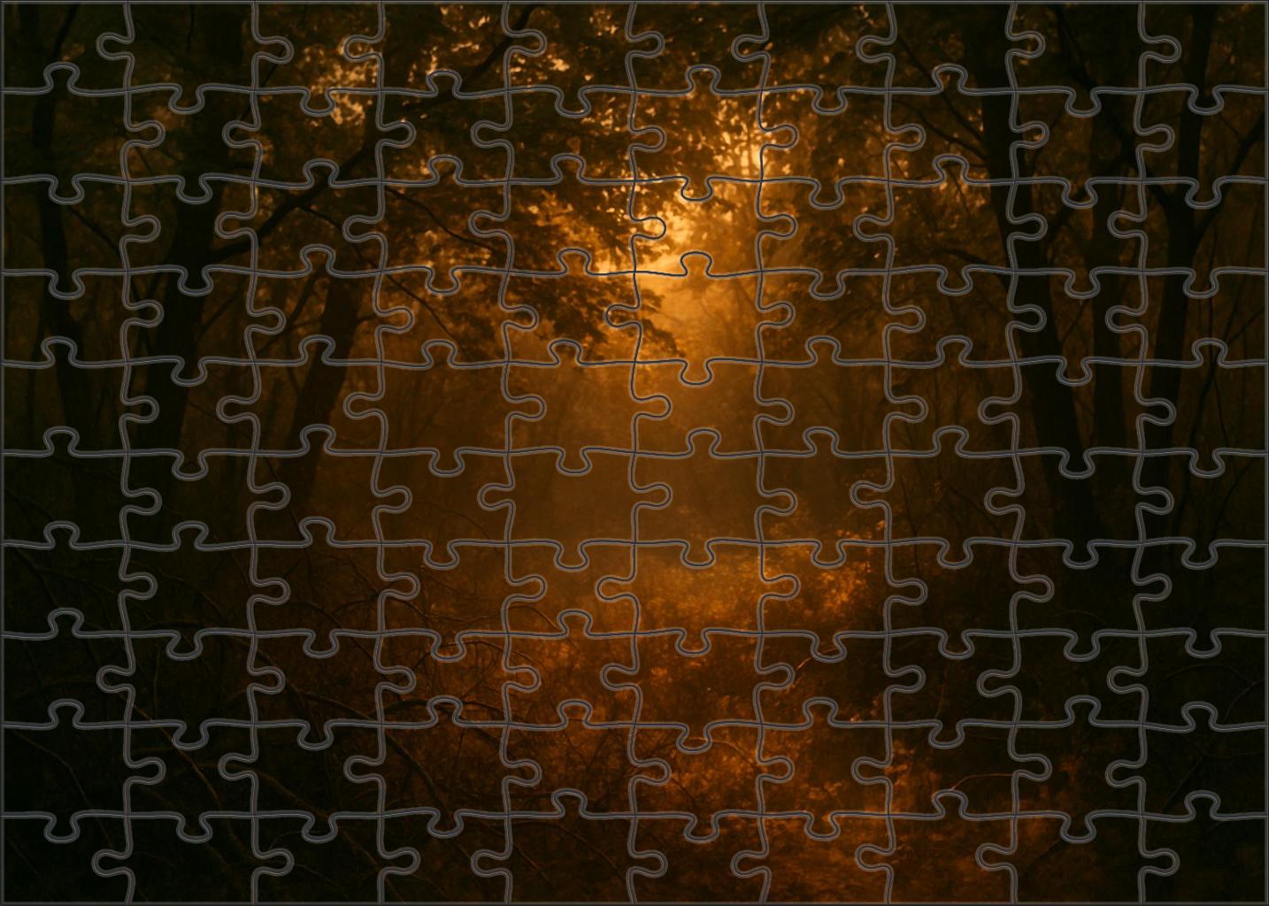 Amber Twilight Thicket Premium Puzzle Pieces
