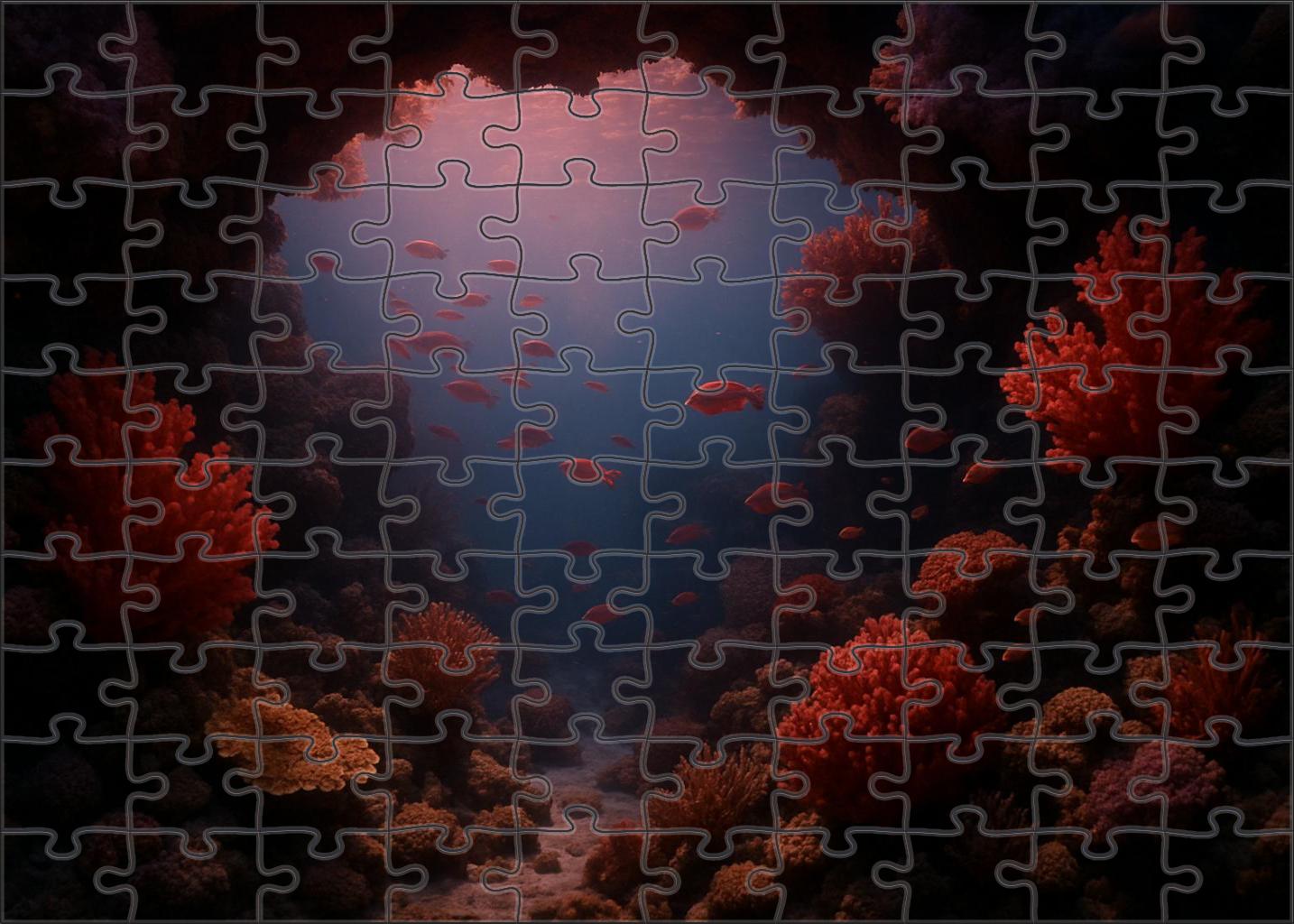 Crimson Deep Reef Hollow 100 Piece Puzzle