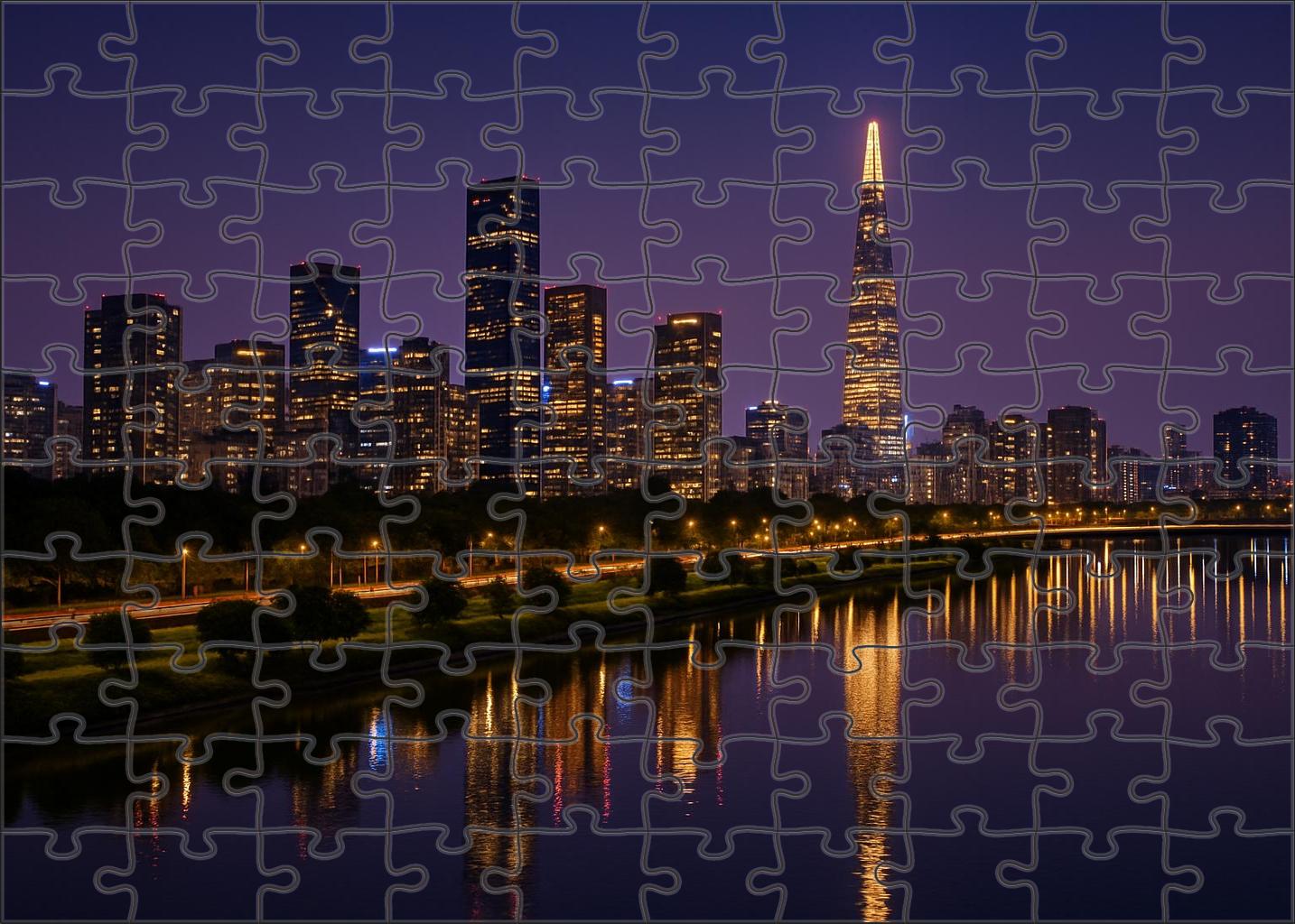 Seoul Yeouido Skyline Financial Heartland Highlighted By The Iconic 63 Building Family Puzzles