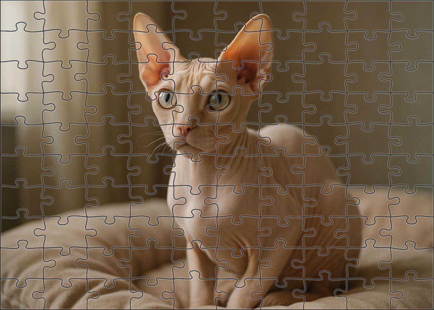 Ivory Glint Sleek Hairless With Luminous Skin And Social Grace Premium Puzzle Pieces