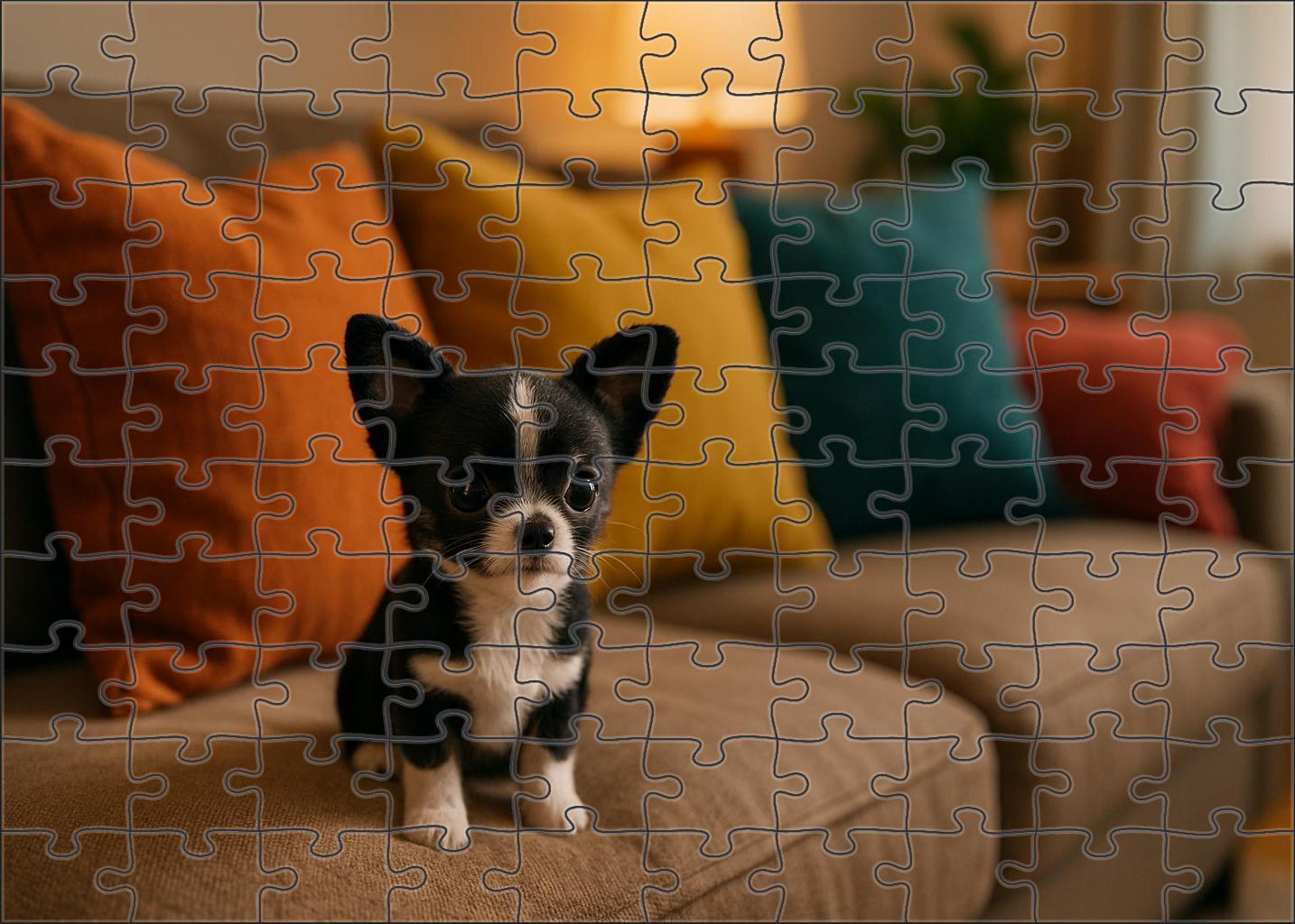 Onyx Patter Sleek Black-and-white Toy Companion With Spirited Playfulness Custom Jigsaw Puzzle