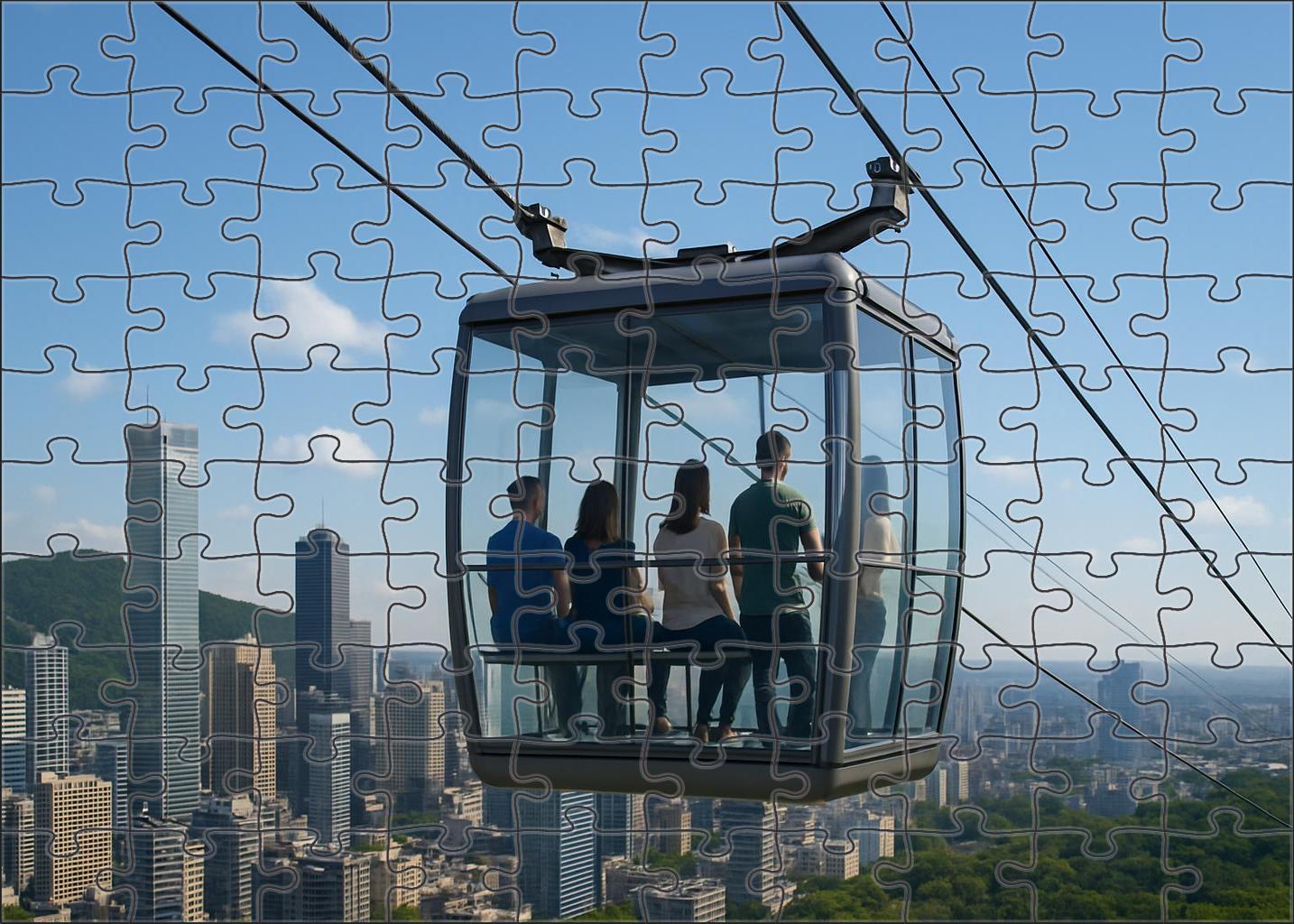 Autonomous Elevated Cable Car Puzzle For Adults