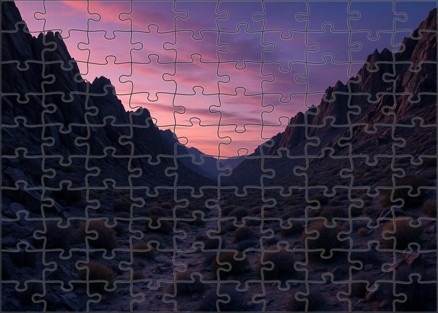 Dusky Mountain Pass 20 Piece Puzzle