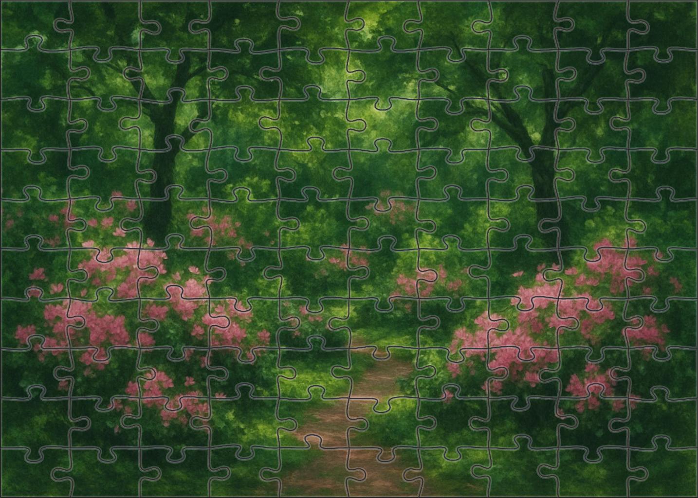 Botanical Garden Scene Soft Pastel And Charcoal Layering Puzzle Challenge