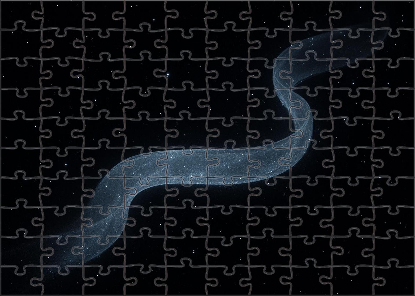 Crystalline Interstellar Ice Stream Unique Puzzle Design