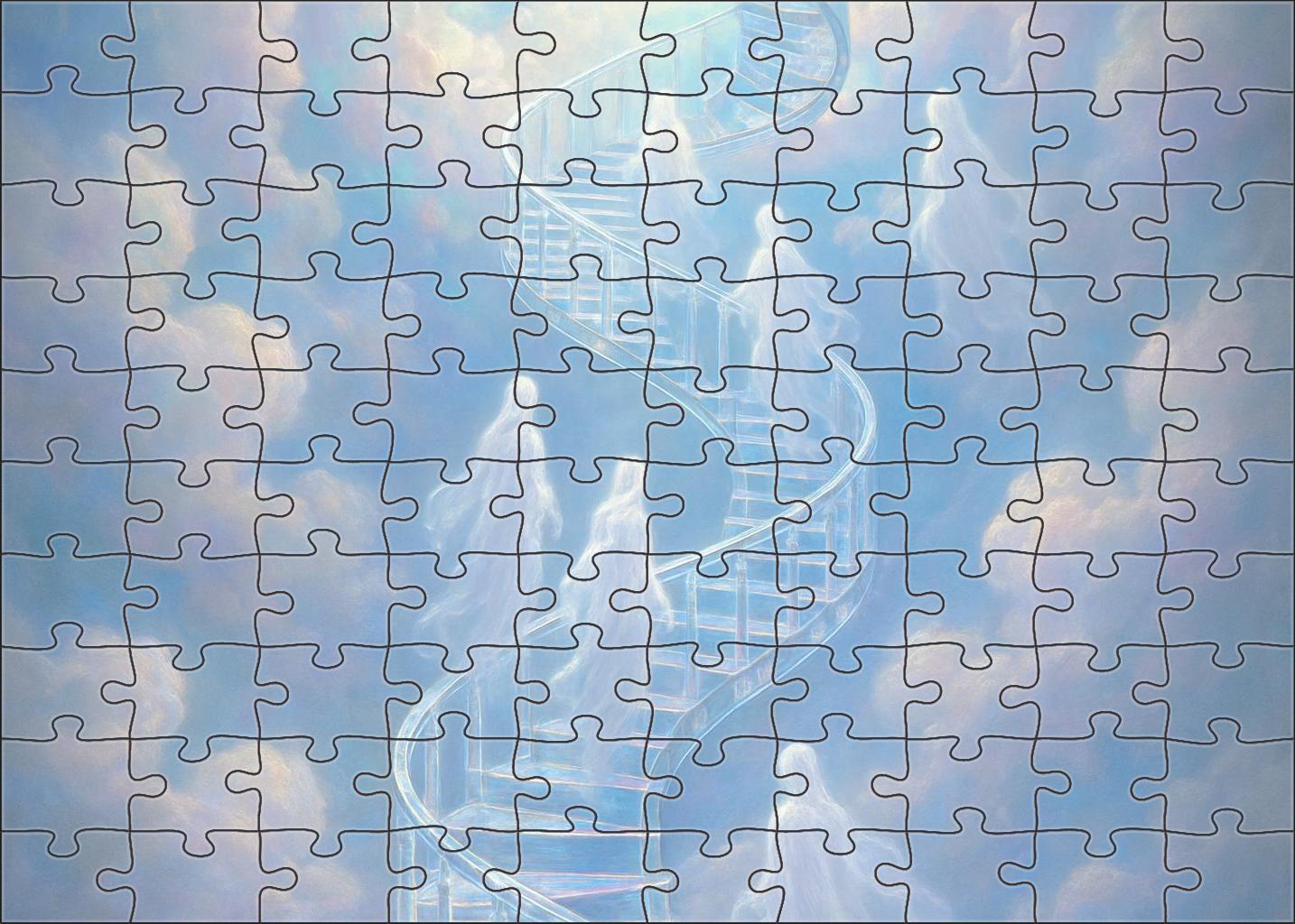 Infinite Staircase To The Veil Of Clouds 1000 Piece Puzzle
